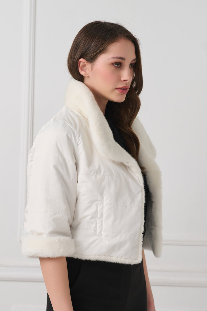 Reversible Cropped Mink Fur Jacket