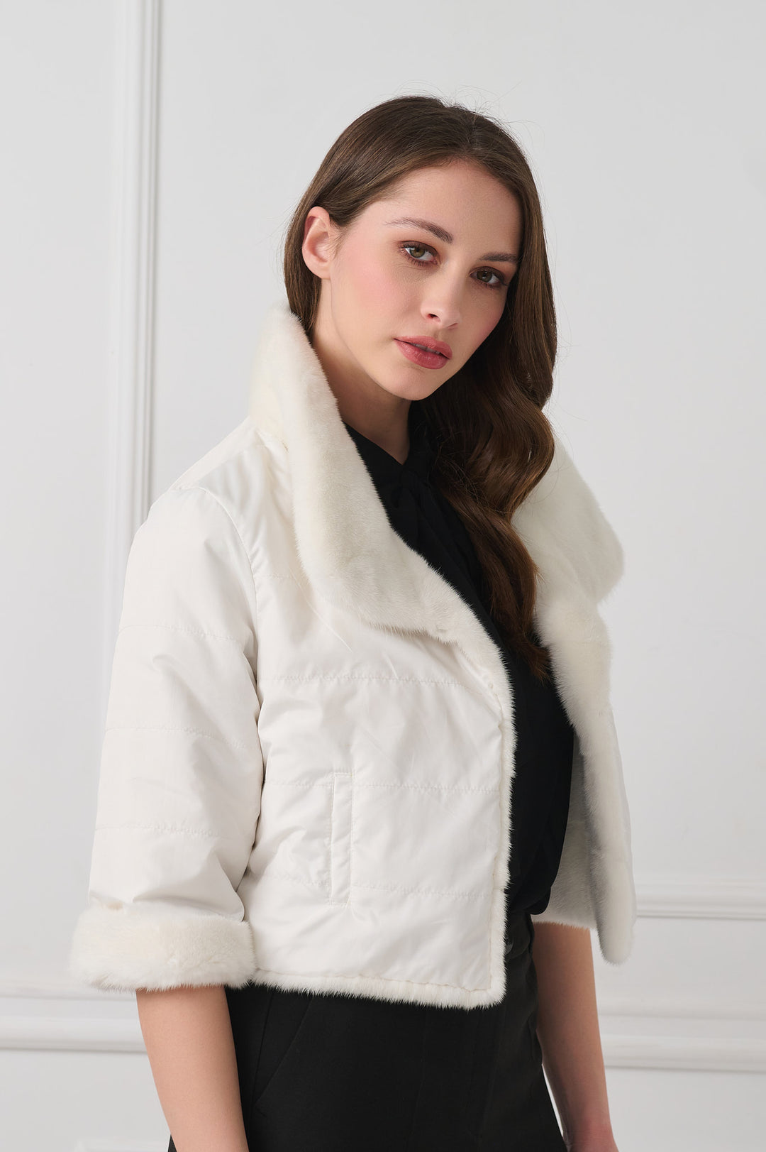 Reversible Cropped Mink Fur Jacket