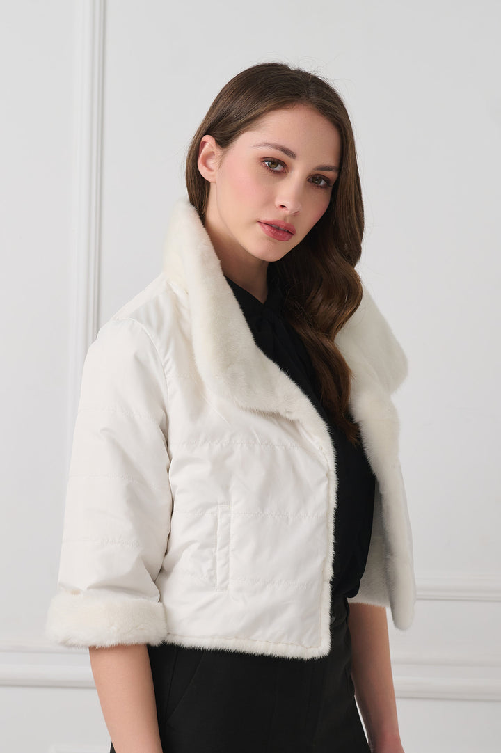 Reversible Cropped Mink Fur Jacket