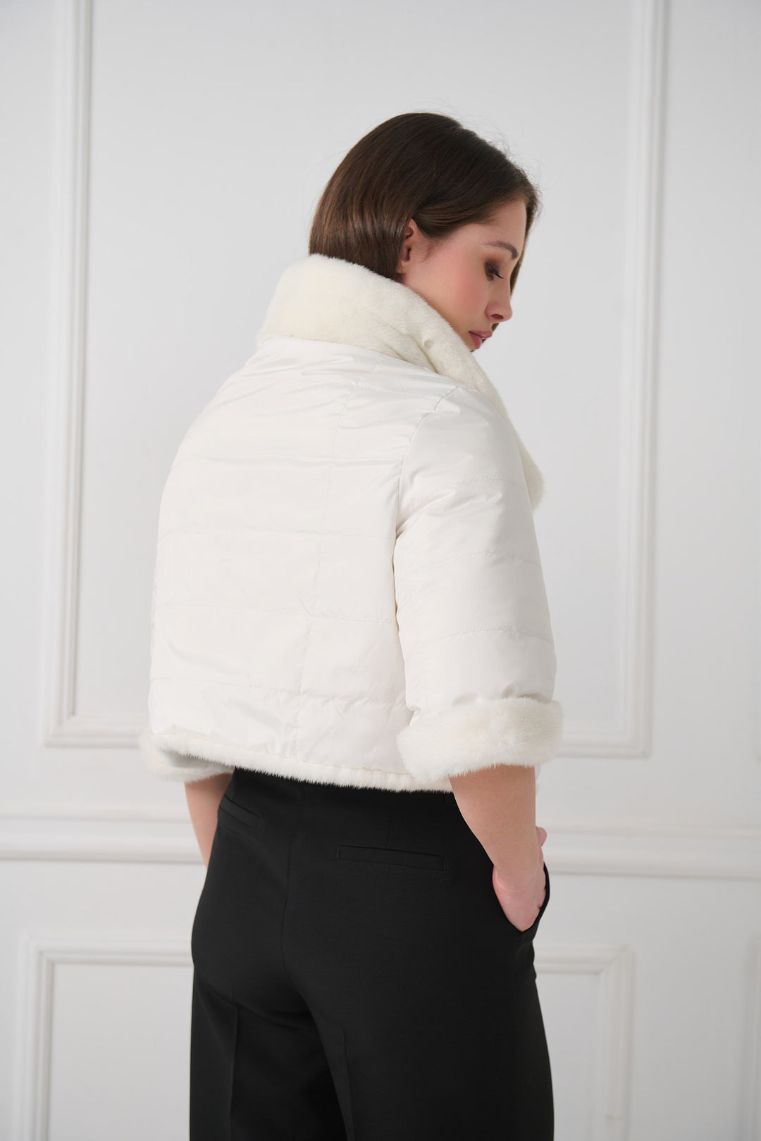 Reversible Cropped Mink Fur Jacket