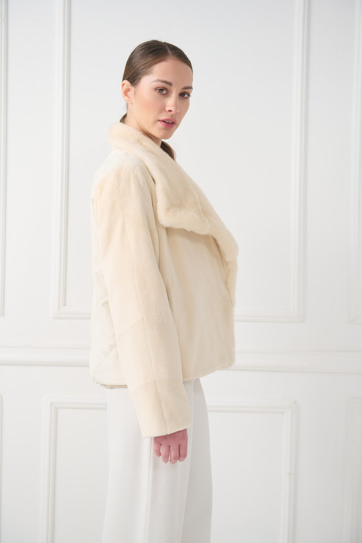 Veste en vison rasé