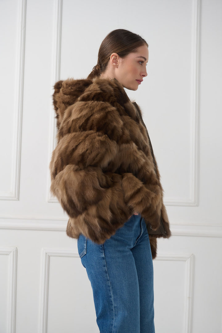 Wendbare Kapuzen-Zobeljacke