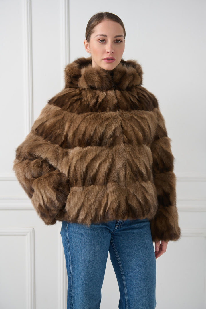 Wendbare Kapuzen-Zobeljacke