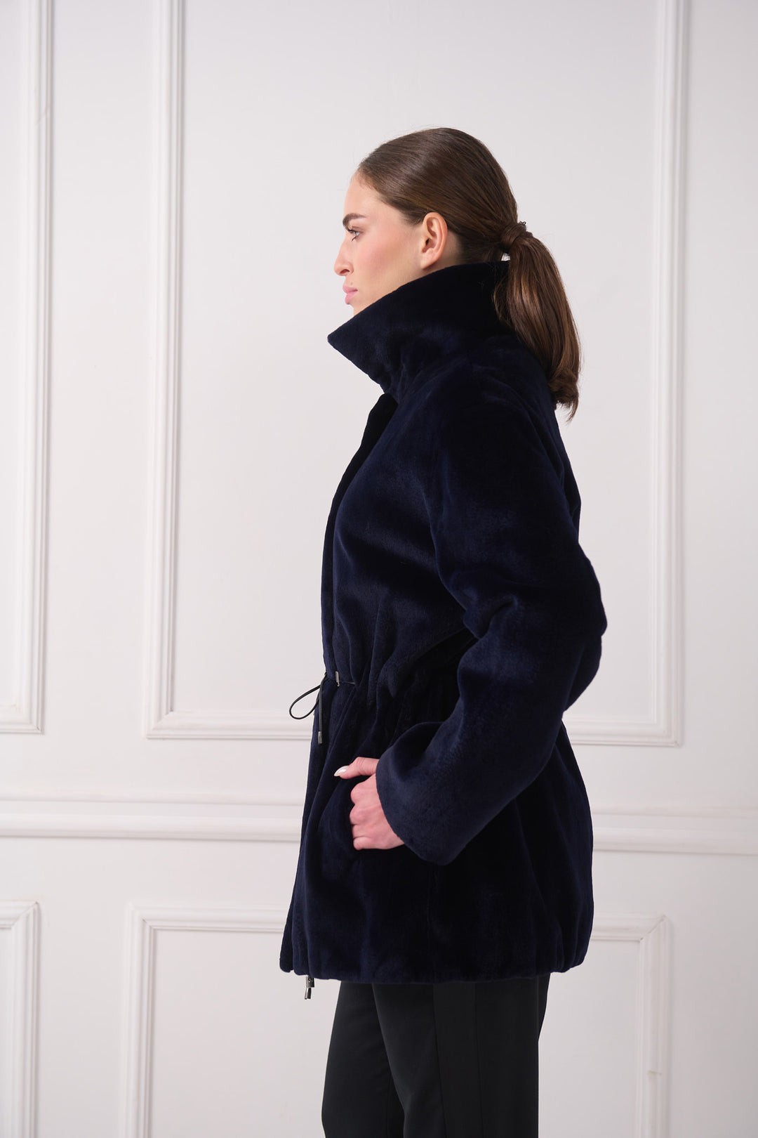 Veste en vison rasé