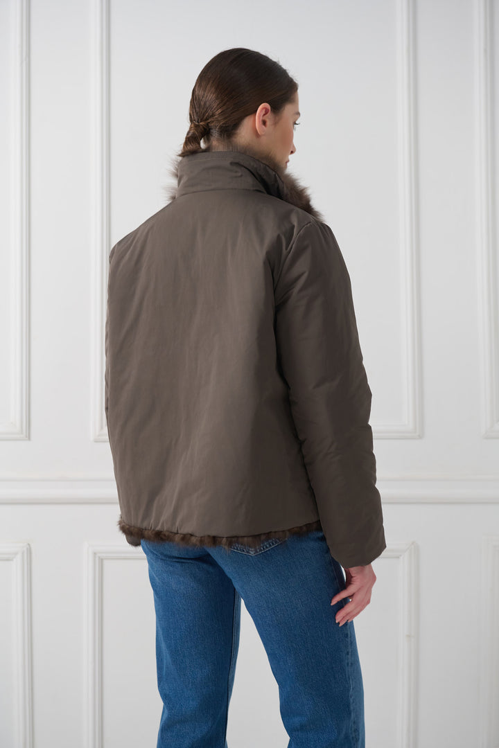 Giacca sofisticata in zibellino reversibile