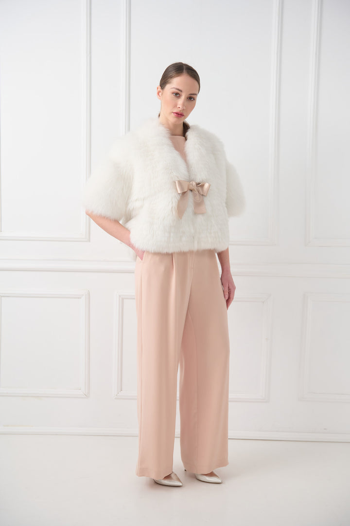 Belted Gold Fox Cape Jacket