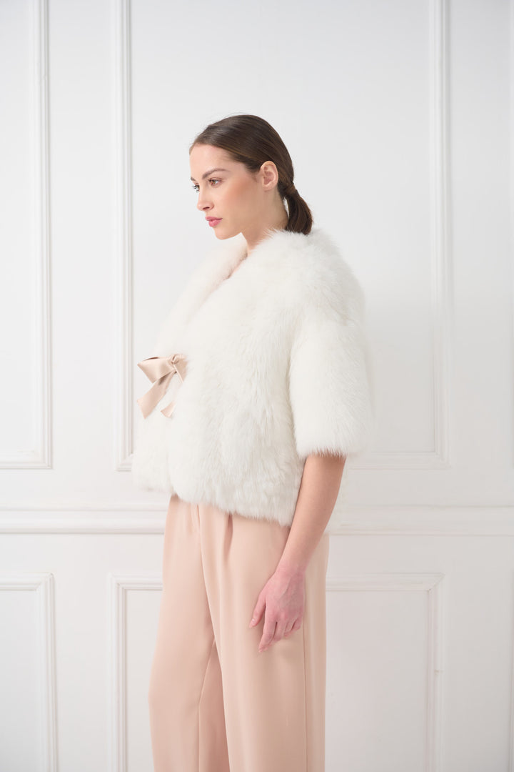 Belted Gold Fox Cape Jacket