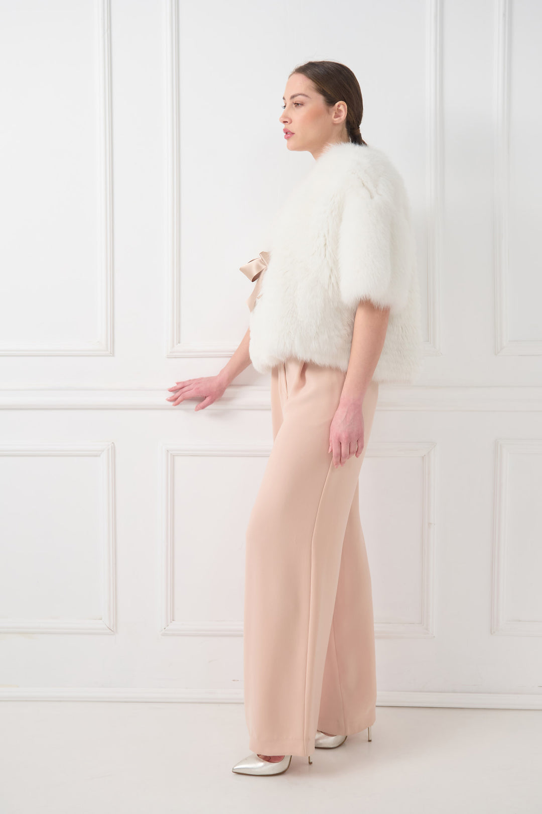 Belted Gold Fox Cape Jacket