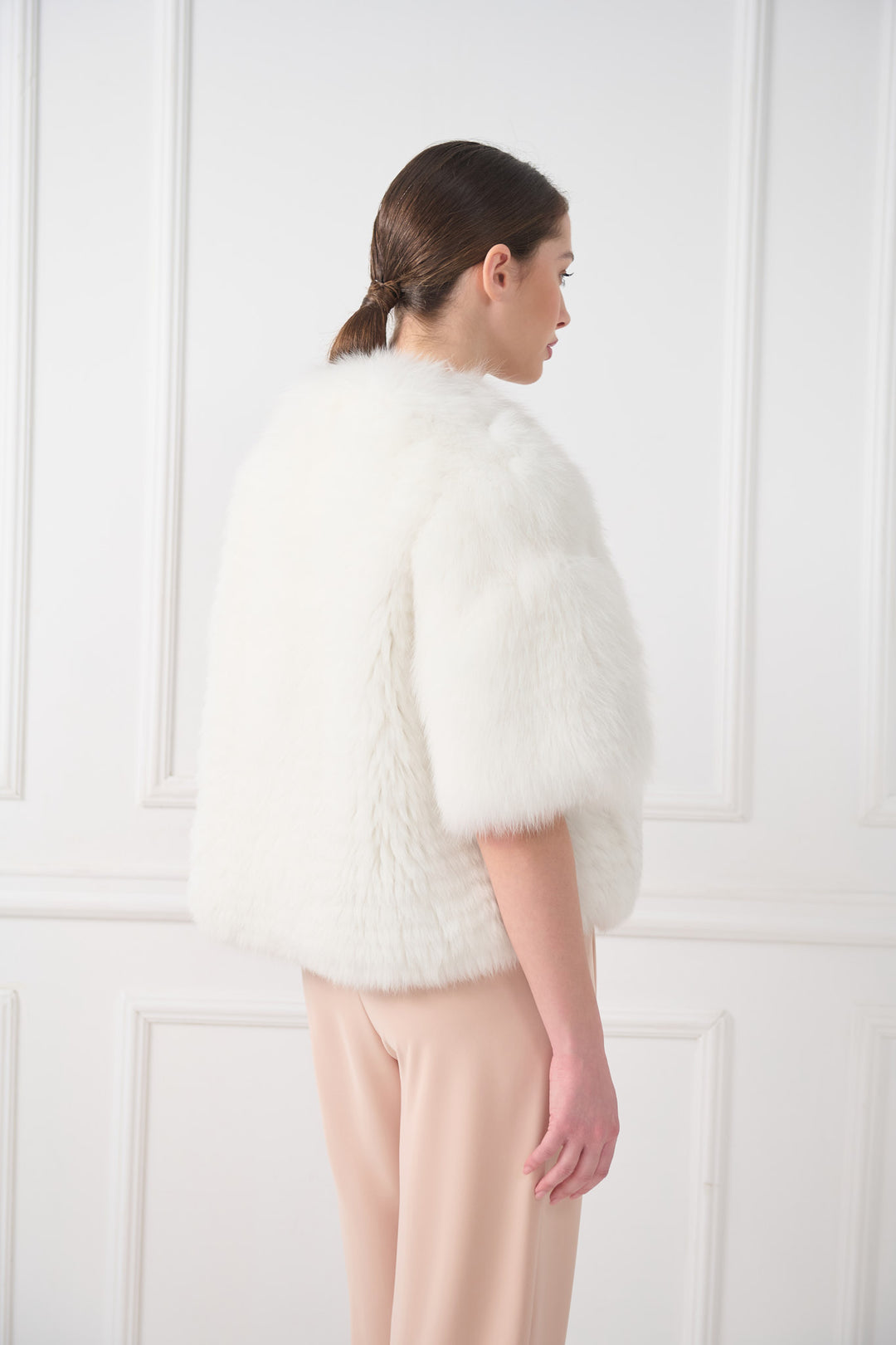 Belted Gold Fox Cape Jacket