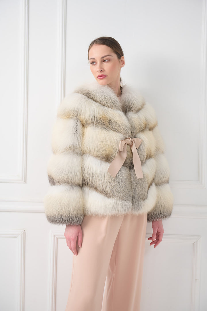Chevron Gold Fox Jacket