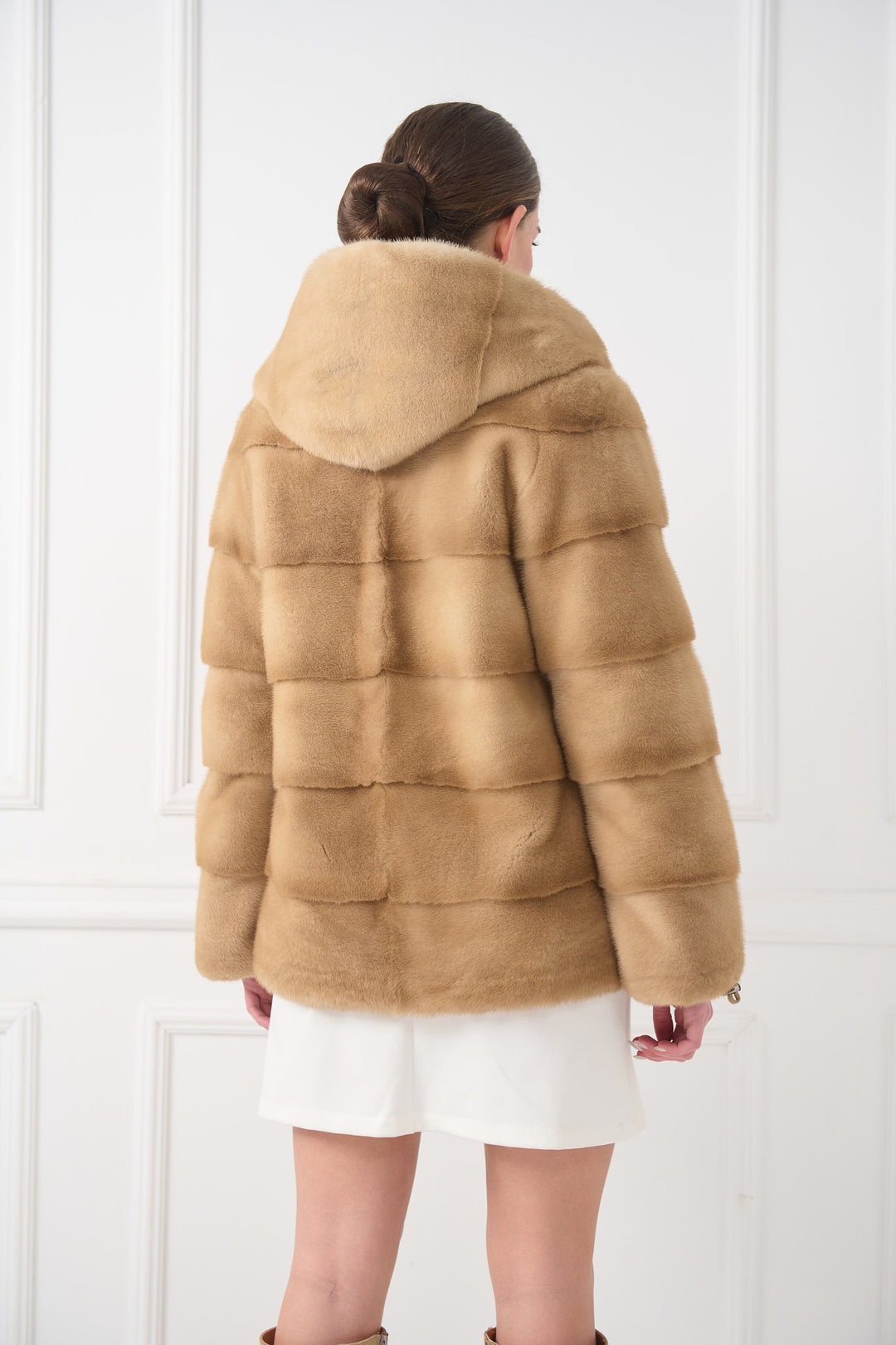 Kapuzenjacke aus Nerzpelz