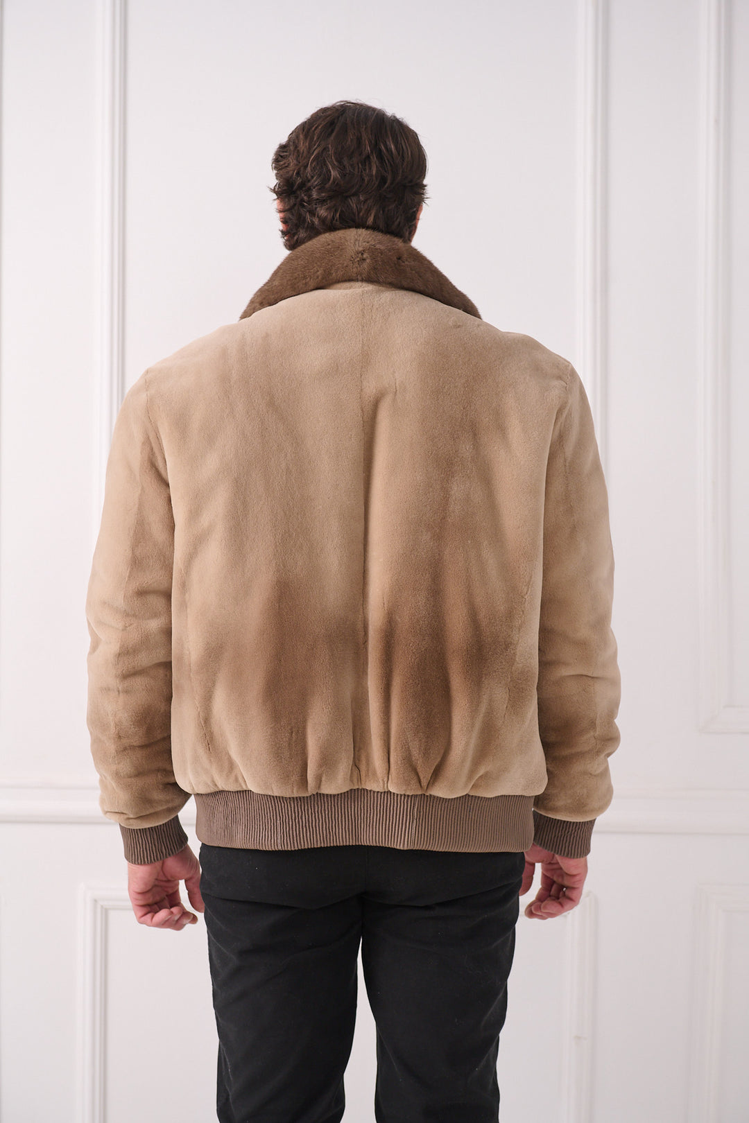 Куртка-бомбер из стриженой норки для мужчин