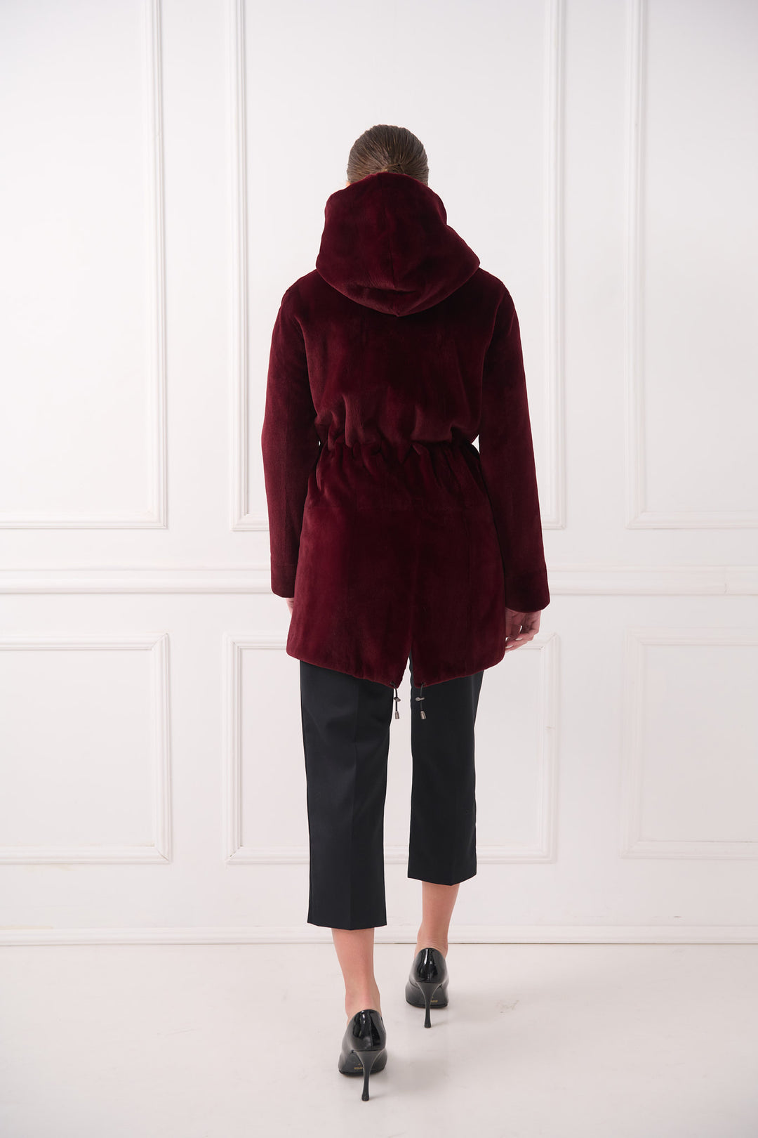 Hooded Sheared Mink Fur Jacket