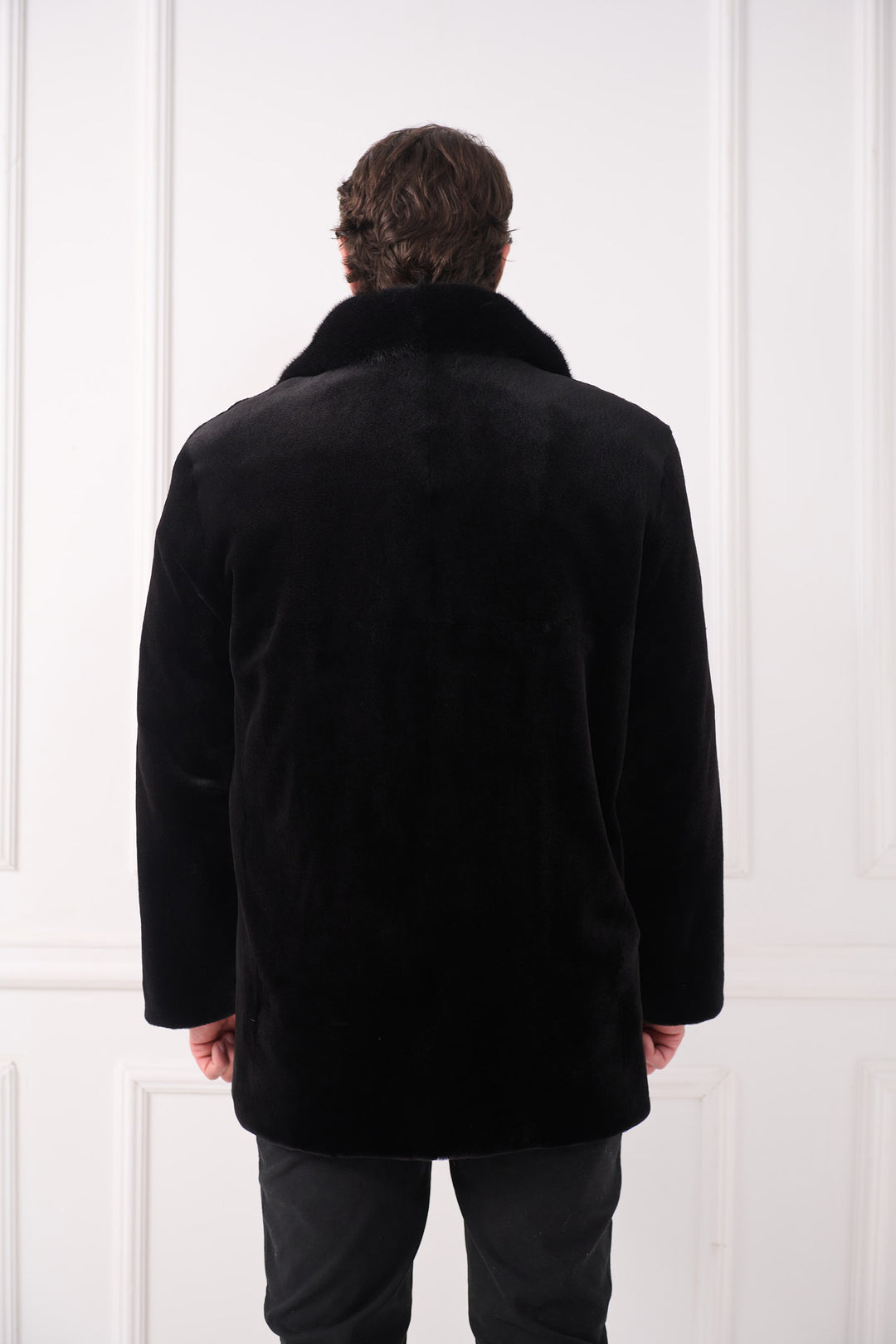 Мужская куртка из стриженого норкового меха