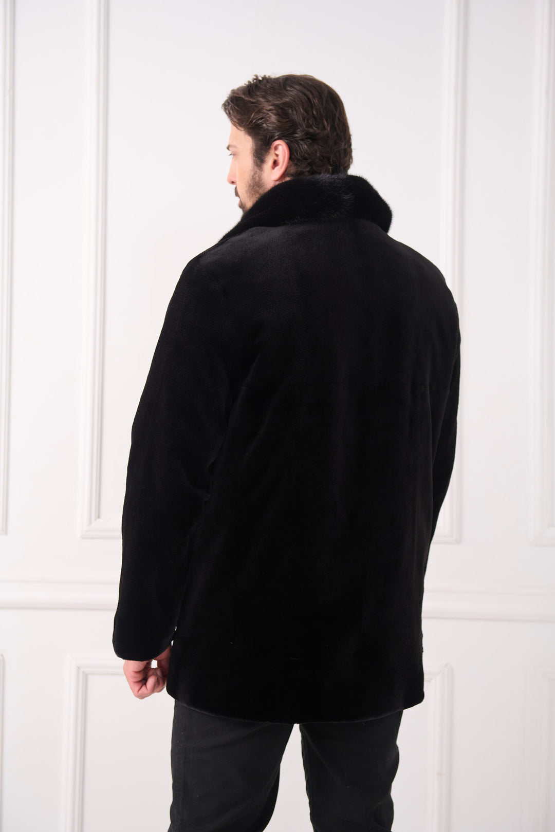 Мужская куртка из стриженого норкового меха