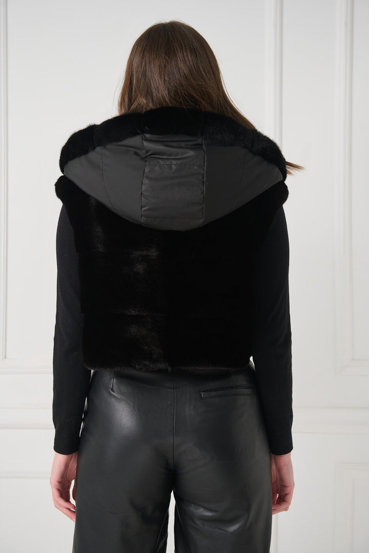 Reversible Cropped Mink Fur Vest