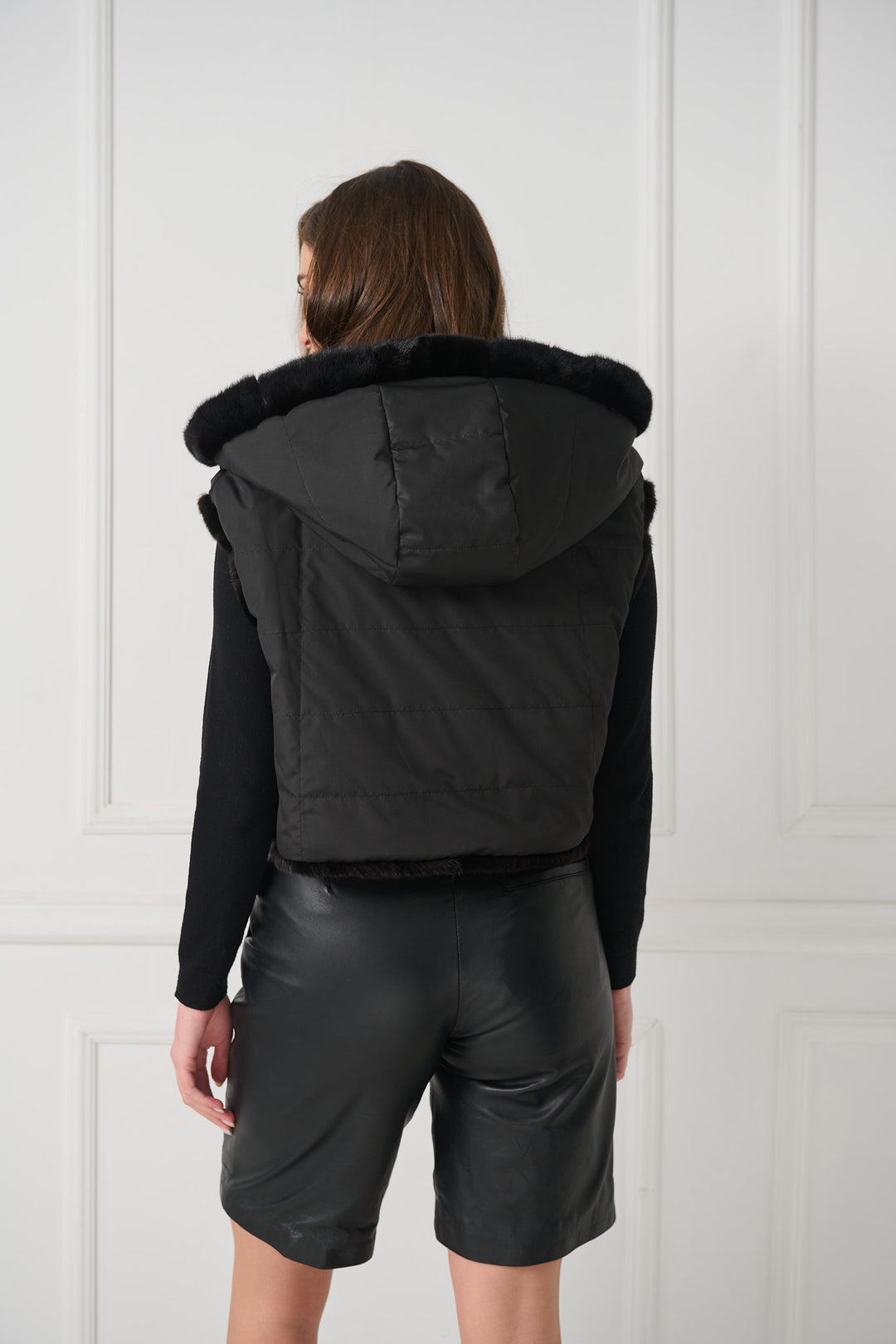 Reversible Cropped Mink Fur Vest