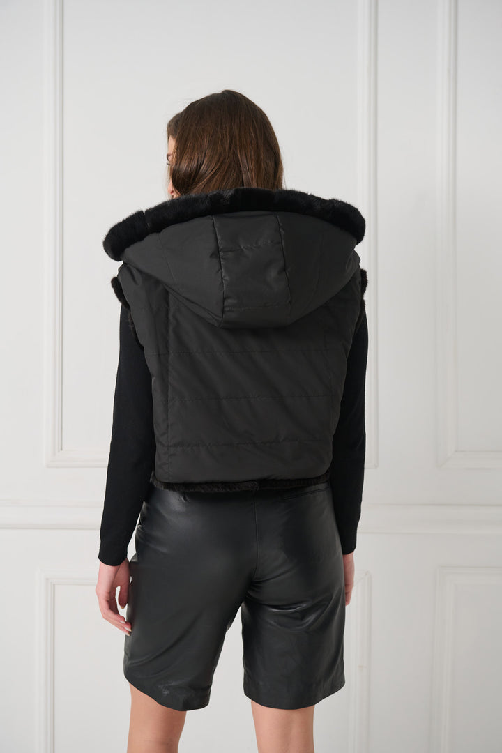 Reversible Cropped Mink Fur Vest