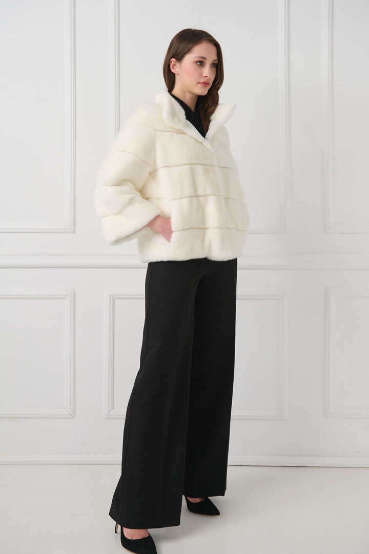 Veste courte à col montant