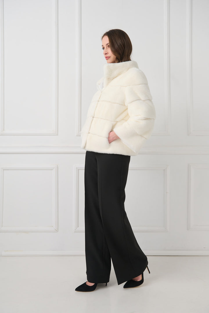Veste courte à col montant