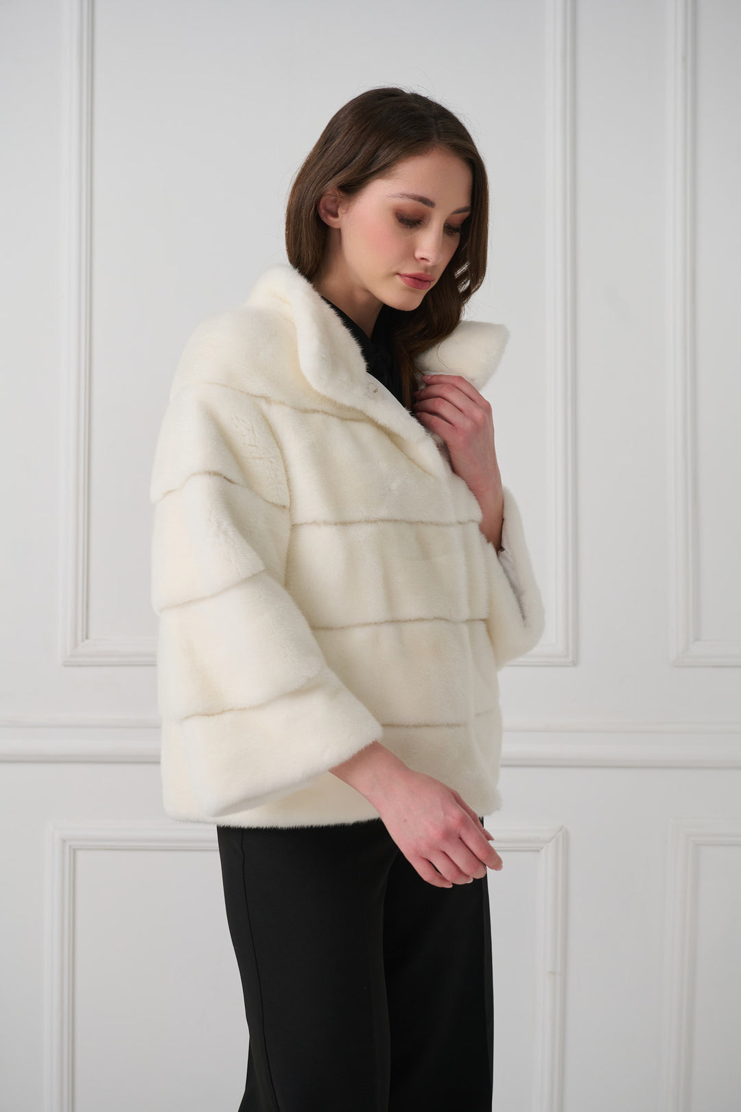 Veste courte à col montant