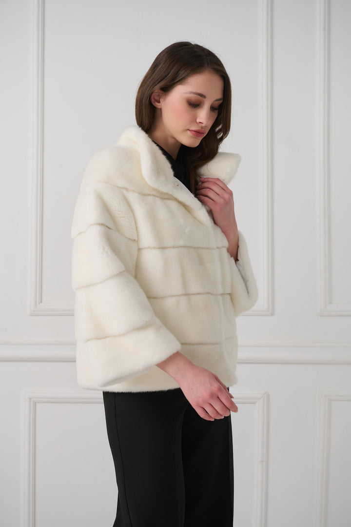 Veste courte à col montant