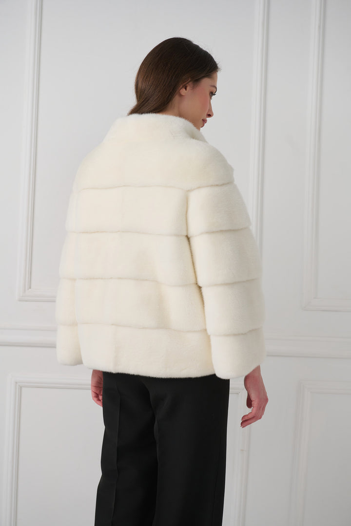 Veste courte à col montant