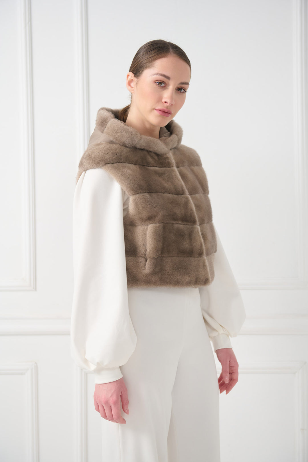 Reversible Cropped Mink Fur Vest