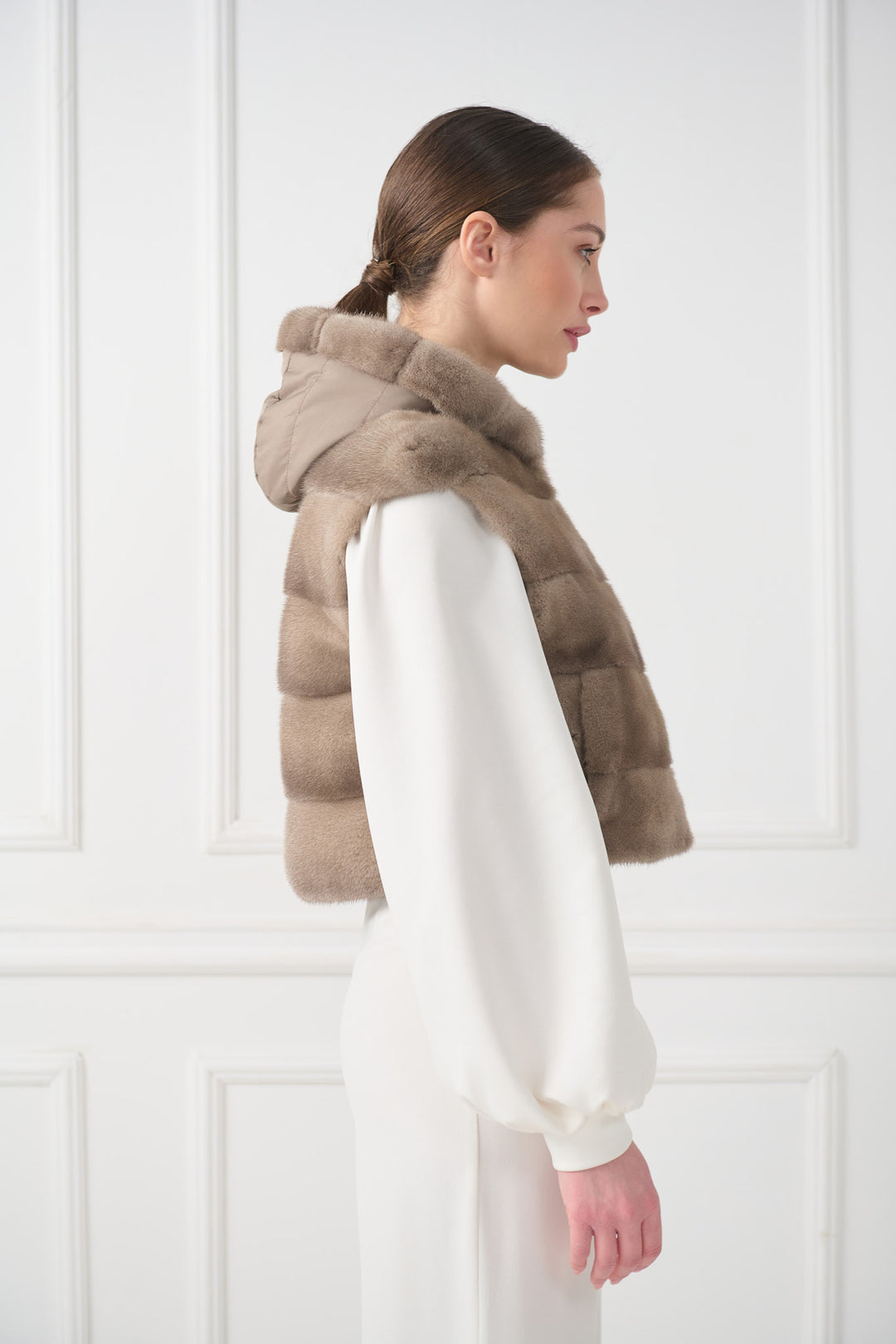 Reversible Cropped Mink Fur Vest