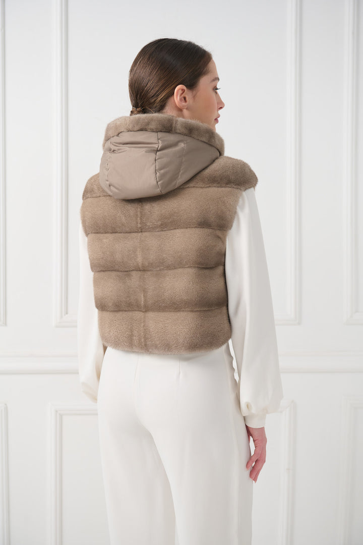 Reversible Cropped Mink Fur Vest