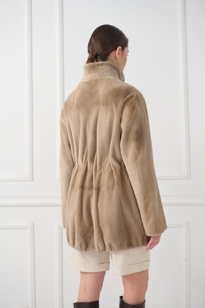 Veste en vison rasé