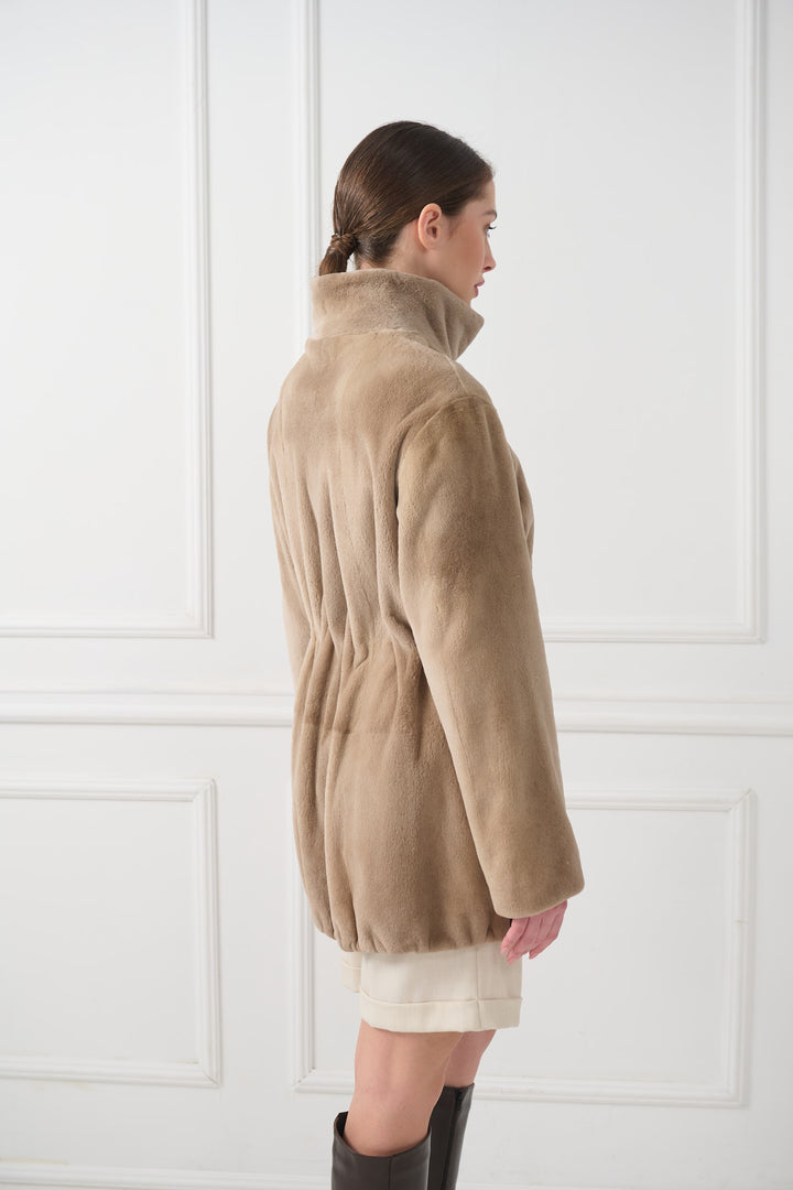 Veste en vison rasé